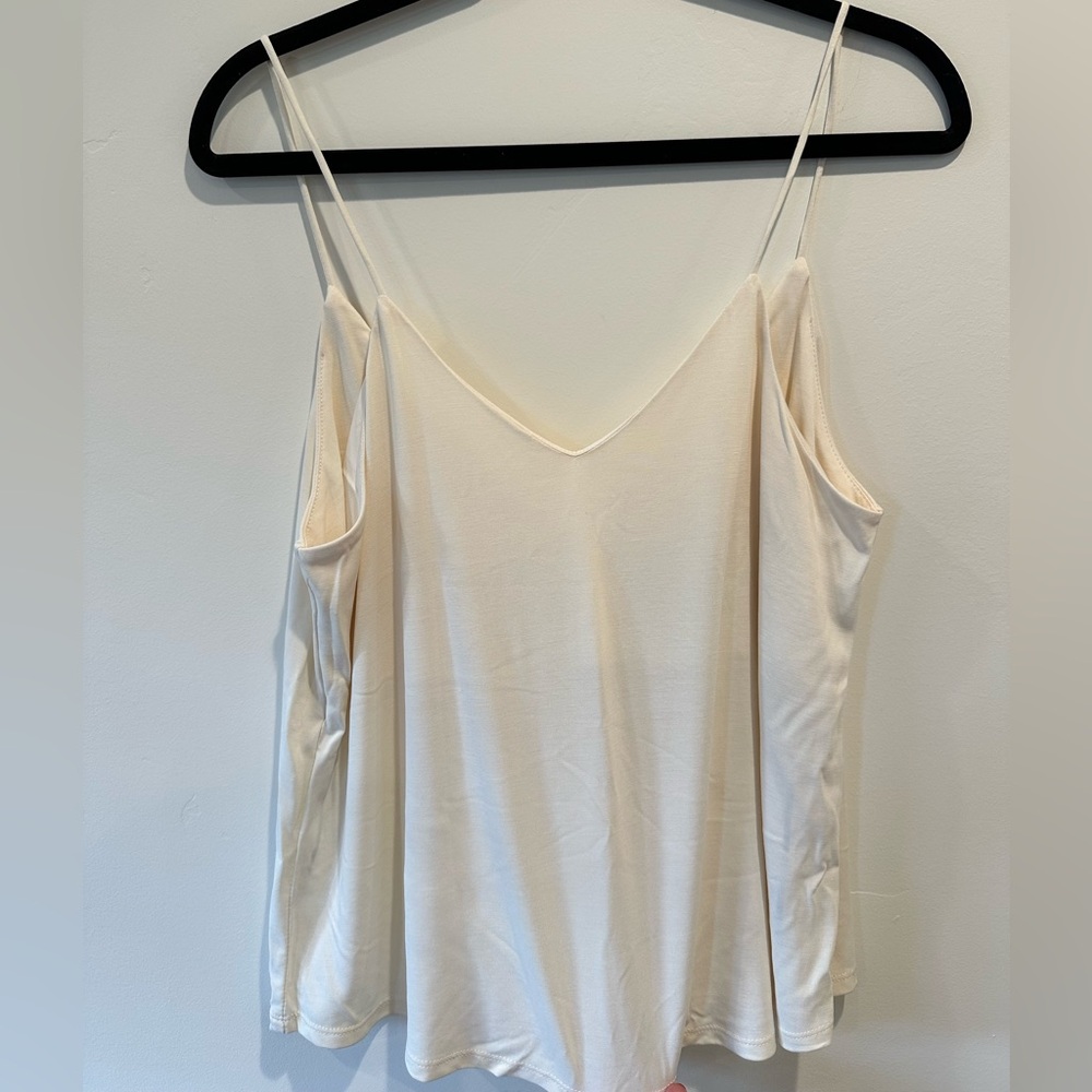 Elegant Cream Spaghetti Strap Top